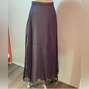 90s Blondie Nites Deep Purple Mesh Maxi Skirt
